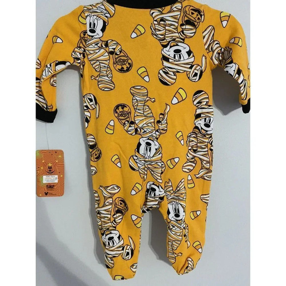 BABY UNISEX DISNEY MICKEY & MINNIE HALLOWEEN ONE PIECE ZIP UP SIZE 0-3 MONTHS - Picture 8 of 10